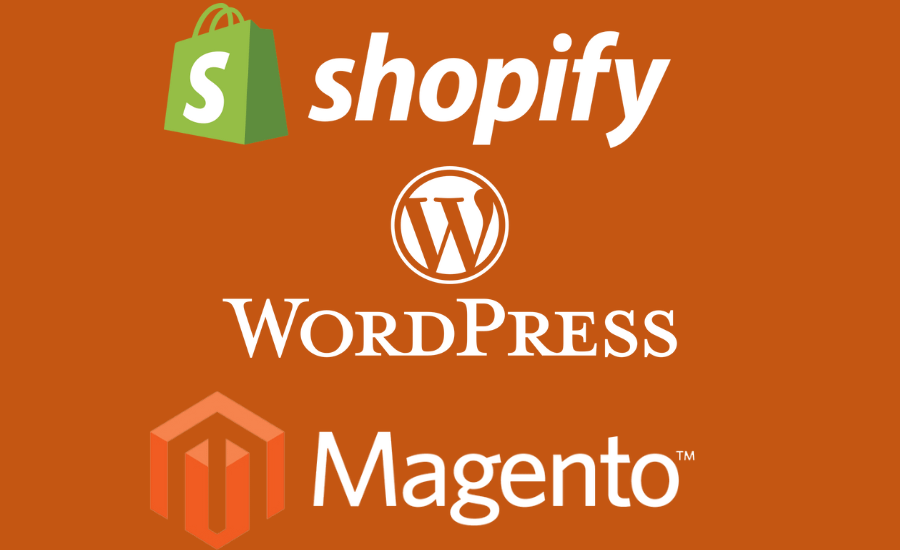 Shopify WordPress and Magento